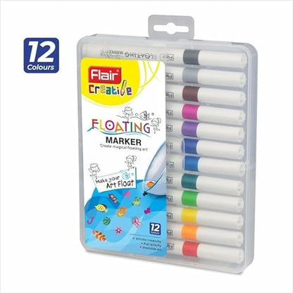 Flair - H-STAT-013 Creative Series Water Floating Painting Marker Pen 12 Shades