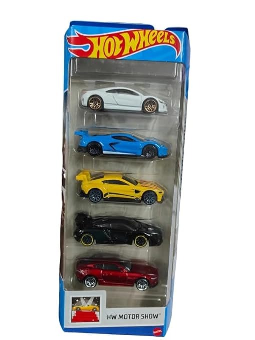 (ITN) Hot Wheels Car HW Motor Show Pack of 5 SKUHTV49