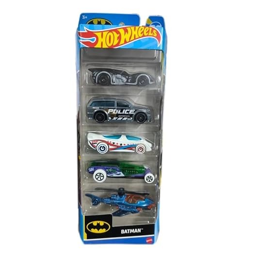 (ITN) Hot Wheels Car 2024 Batman Pack of 5 SKUHTV44