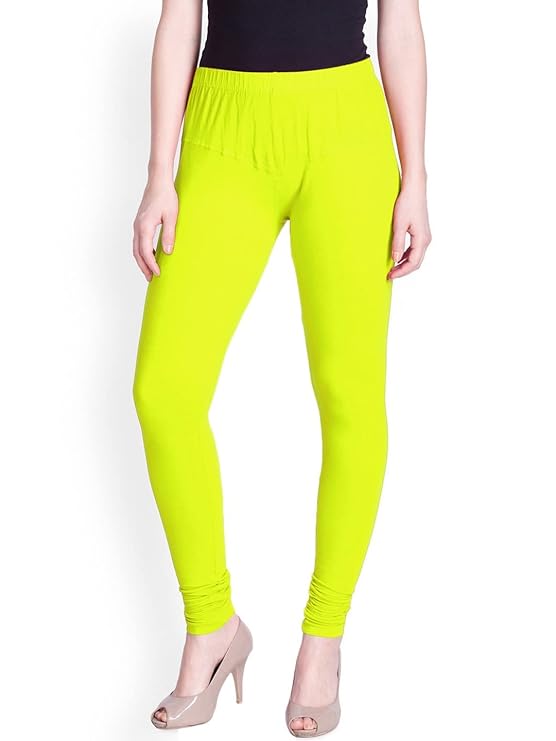 Lyra Women's Slim Fit Hosiery Churidar  Leggings (NEON LEMON)