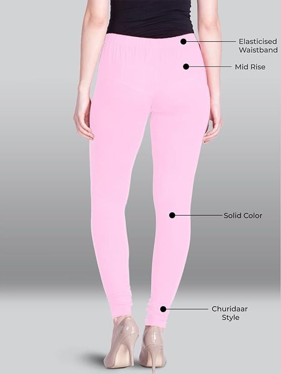 Lyra Women Bottom churidar legging Baby Pink