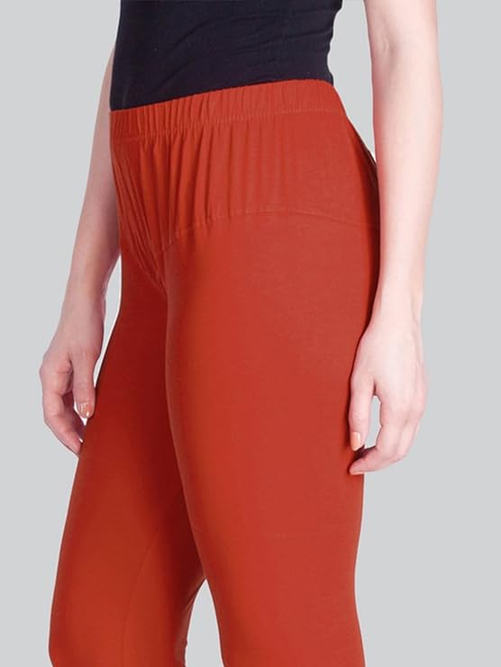 Lyra Women's Churidar Leggings L-117(REDISH ORANGE)