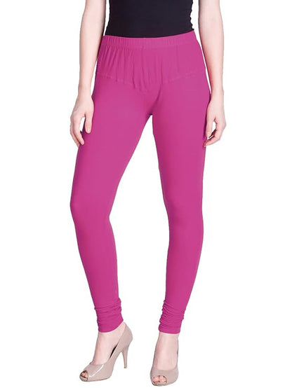 Lyra Women's Slim Fit Hosiery Churidar Leggings L-115(CANDY PINK)