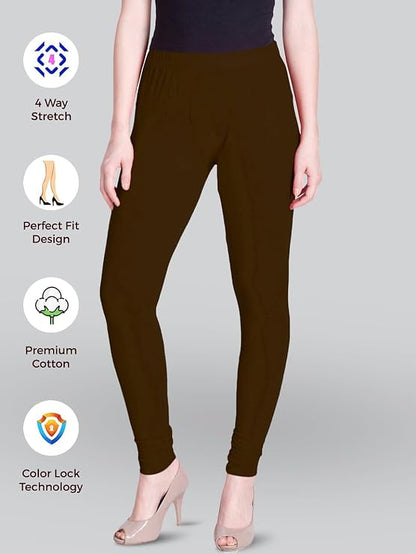 Lyra Women Bottom Churidar  Legging L-08(Brown)