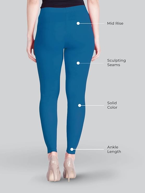 Lyra Women Ankle Length Leggings L-05 (T.BLUE)