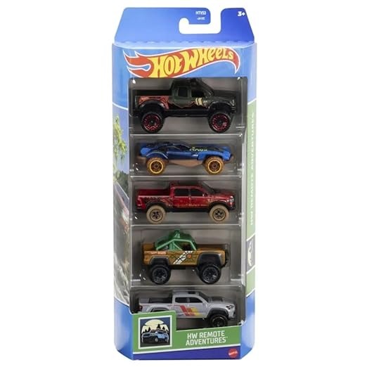 (ITN) Hot Wheels Car 2024 HW Remote Adventures Pack of 5 SKUHTV53