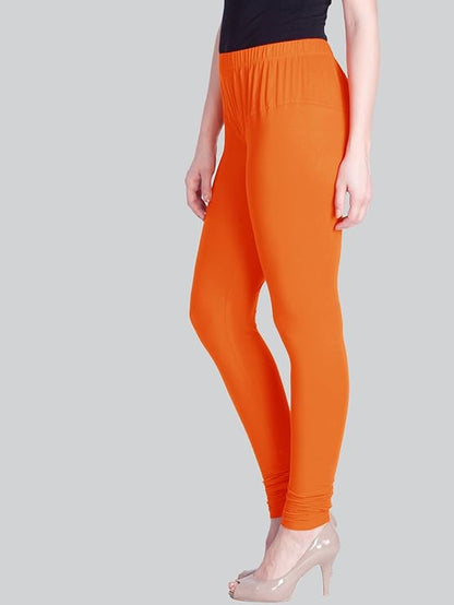 Lyra Women's Slim Fit Hosiery Churidar  Leggings  (RICH ORANGE)