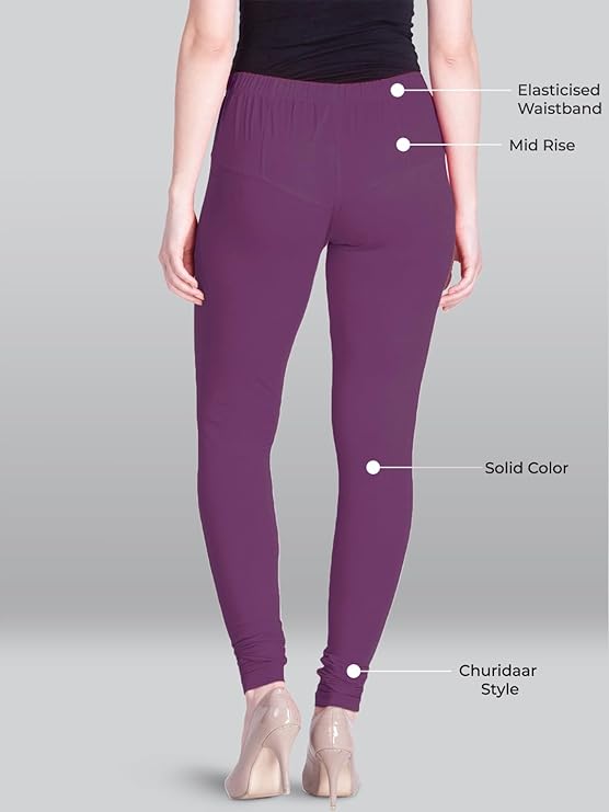 Lyra Women Bottom churidar legging (Pure purple)