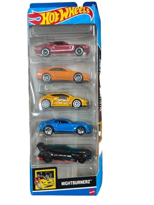 (ITN) Hot Wheels Car 2024 Nightburberz Pack of 5 SKUHTV43