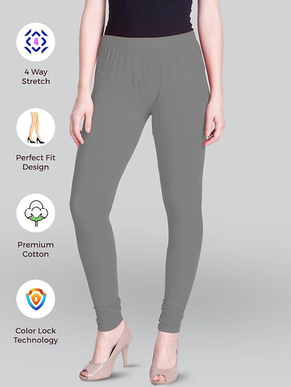 Lyra Women's  Churidar Leggings L-153(CLOUD GREY)