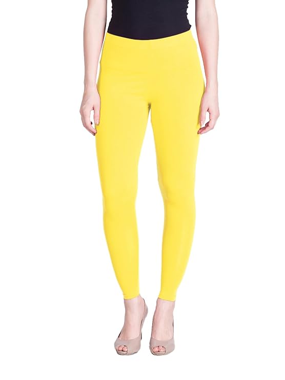 Lyra Women Ankle Length Leggings L-112(SUN FLOWER)