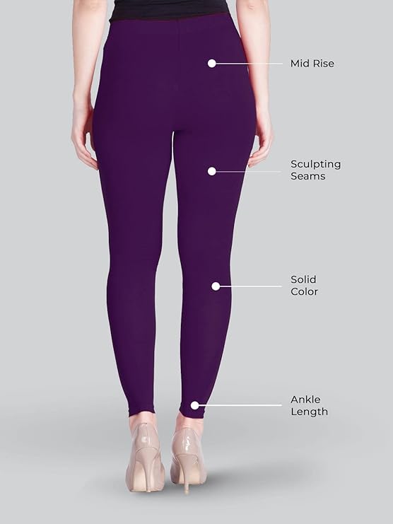 Lyra Women  Ankle Length Leggings Purple