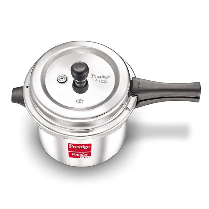 the Prestige Popular Svachh 5.0 Litre Pressure Cooker. Its aluminium outer lid and 5.0 litre capacity make cooking easy and efficient.