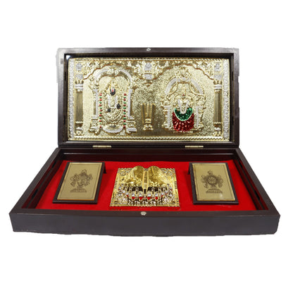 (ITN) Tirupati Balaji Lakshmi Padmavati with Gold Gift Box SKU3695