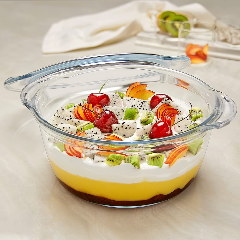 the convenience of cooking and serving in one dish with our Borosil Glass Casserole