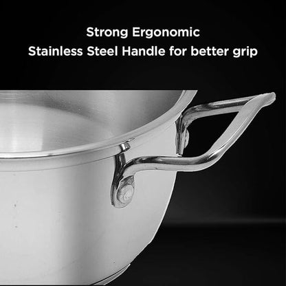 the Pigeon Stainless Steel Casserole Cookware Set. Crafted from durable stainless steel, this set includes a casserole with a lid