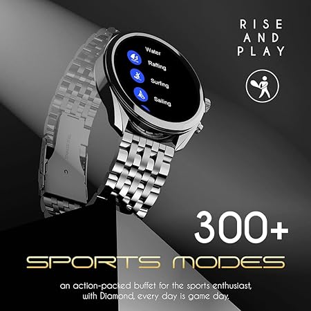  stylish with the Fire Boltt Diamond Luxury Stainless Steel Smart Watch in a sports mode