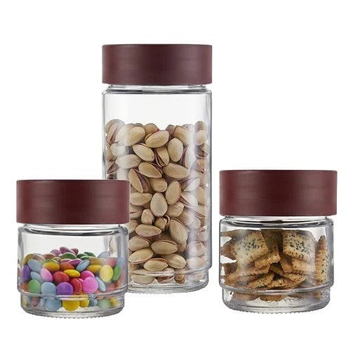 (ITN) CELLO Modustack Glassy Storage Jar Set of 3pcs SKU131214