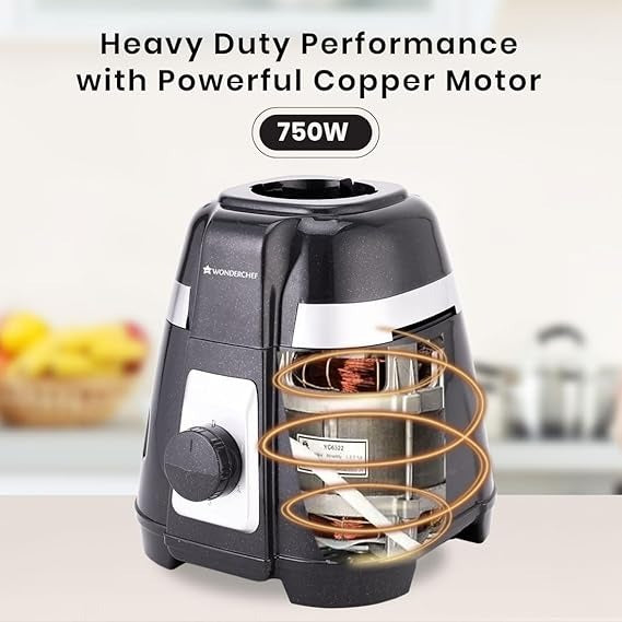 grey colour mixer grinder  with copper motor