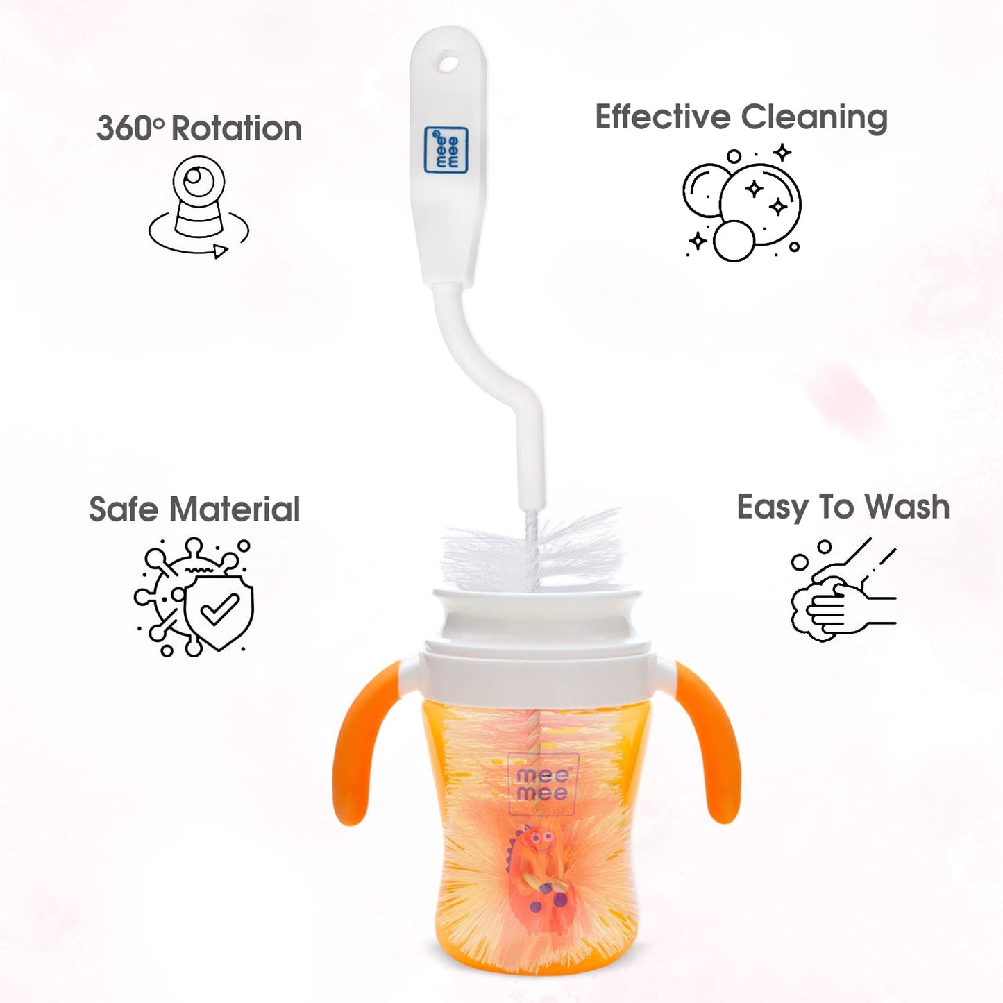 This bottle brush is also suitable for cleaning other baby feeding accessories