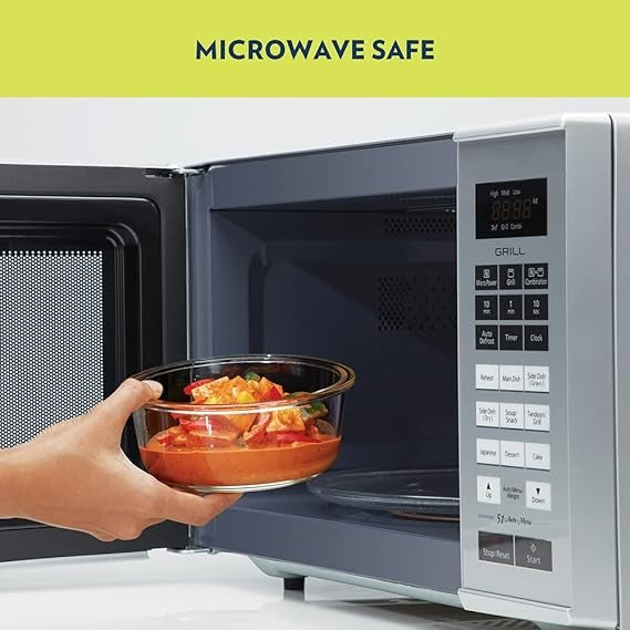 Borosil  Lunchbox | Set of 4  Borosilicate Glass | Microwave & Dishwasher Safe, Leakproof
