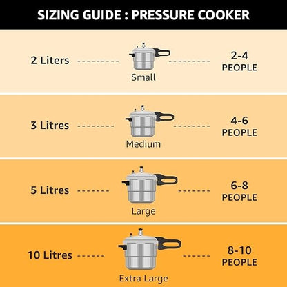 Pigeon 14502 Induction Base Outer Lid Stainless Steel Pressure Cooker