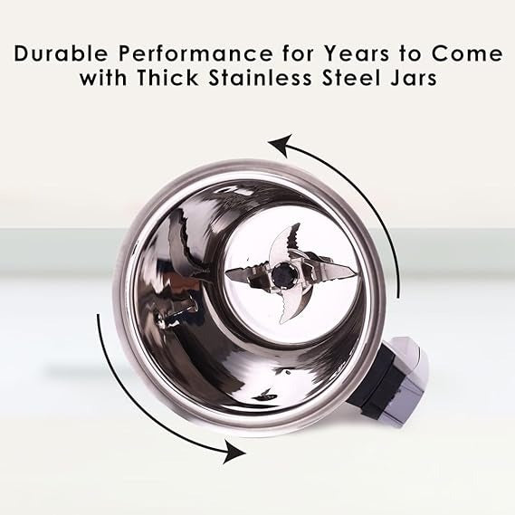 Stainless steel jars with sharp bleads 