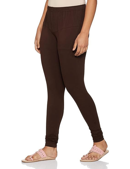 Lyra Women's Churidar Leggings L-151(COFFEE BROWN)