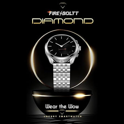  Fire Boltt Diamond Luxury Stainless Steel Smart Watch