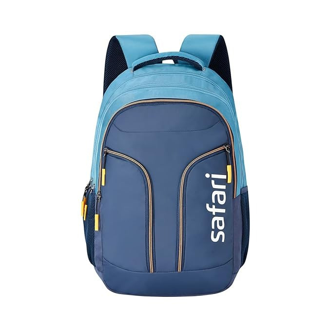 safari  laptop bag college bag school bag colofull navy blue and sky blue 