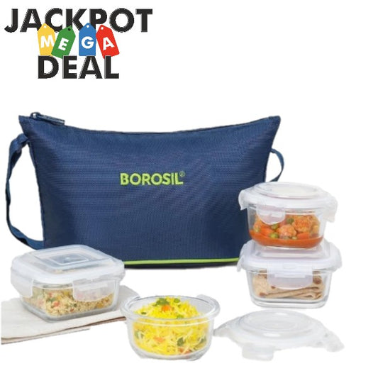  Borosil Eateasy Glass Microwavable Lunch box 