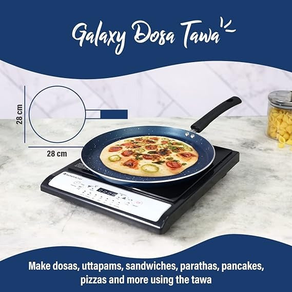 Wonderchef Galaxy Dosa Tawa This 28cm tawa in midnight blue is perfect for making delicious and evenly cooked dosas