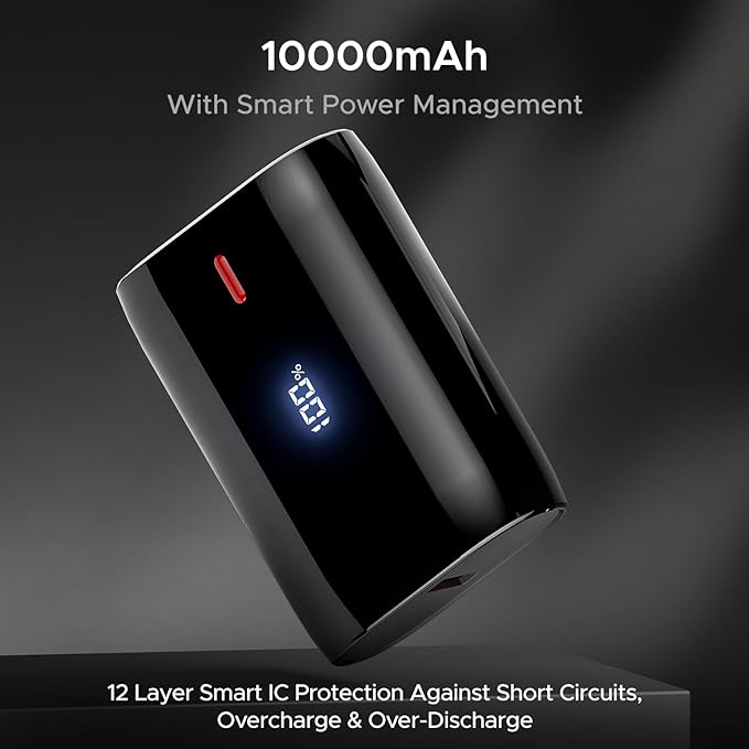 The boAt EnergyShroom PB300 Air is a powerful and compact power bank with a 10000 mAh capacity