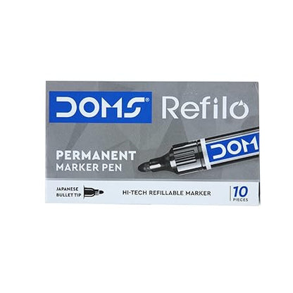 Refile Permanent Ink Pens Japanese Bullet Tip Pack of 10
