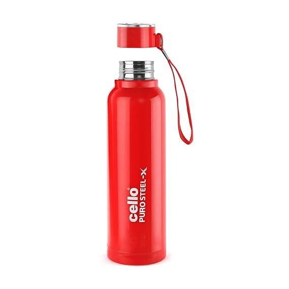 Cello stylish steel 600 ml bottle