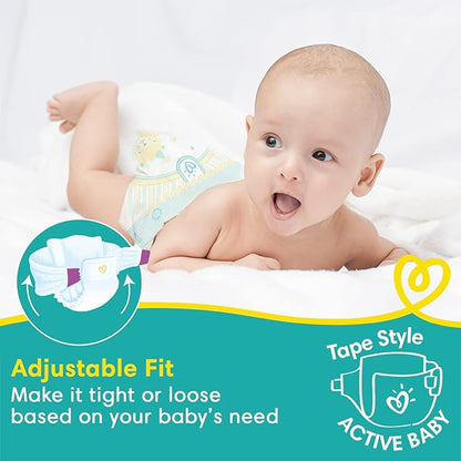 Taped diapers which you can make fit or loose based on your babys size