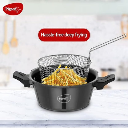 the Pigeon Super Cooker This all in one cooker features a pressure cooker outer lid glass lid and deep frying basket making it perfect for versatile cooking