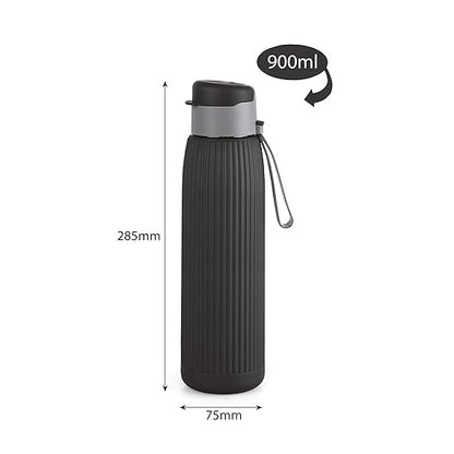 SKU/ CELLO Puro Steel-X Volvo 900 | Water Bottle with Inner Steel and Outer Plastic |  Black