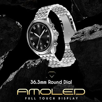  Fire Boltt Diamond Luxury Stainless Steel Smart Watch with 750 NITS Brightness