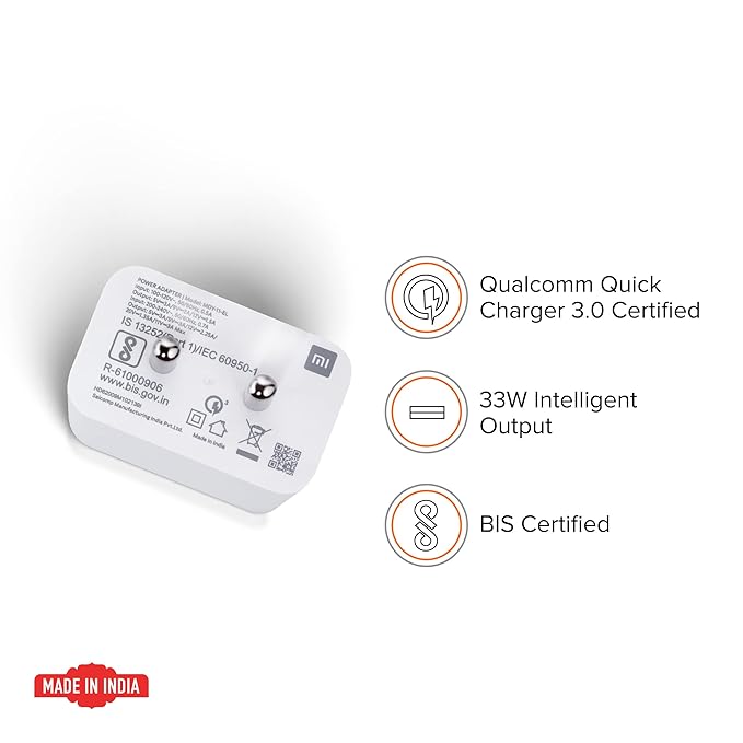 Charge your device with ease using the Mi 33W SonicCharge 2.0 USB Charger! This convenient wall charger comes with a USB to Type-C cable
