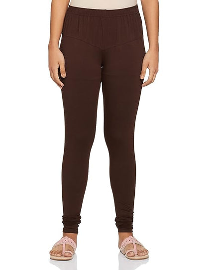 Lyra Women's Churidar Leggings L-151(COFFEE BROWN)