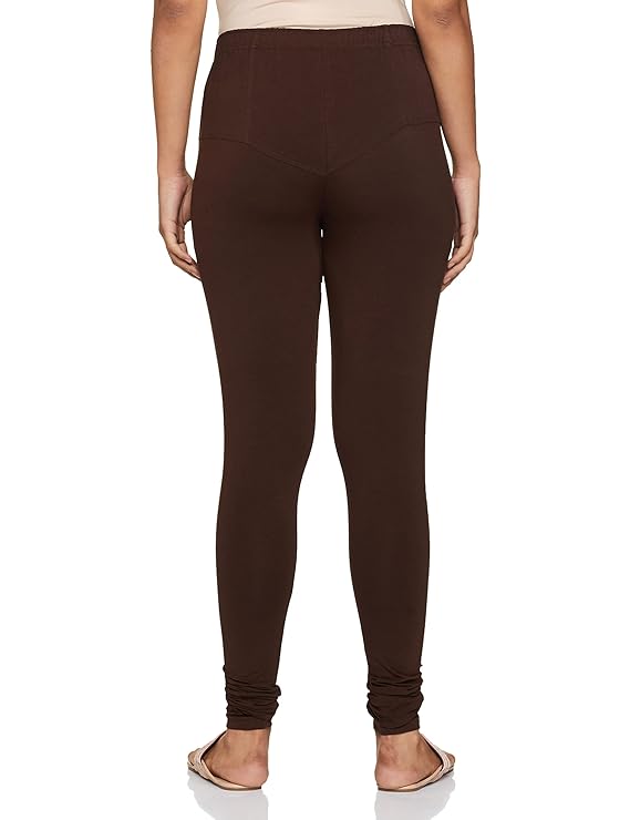 Lyra Women's Churidar Leggings L-151(COFFEE BROWN)