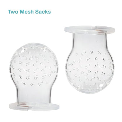 The fruit nibbler with  two mesh sacks