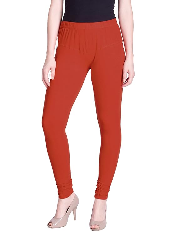 Lyra Women's Churidar Leggings L-117(REDISH ORANGE)