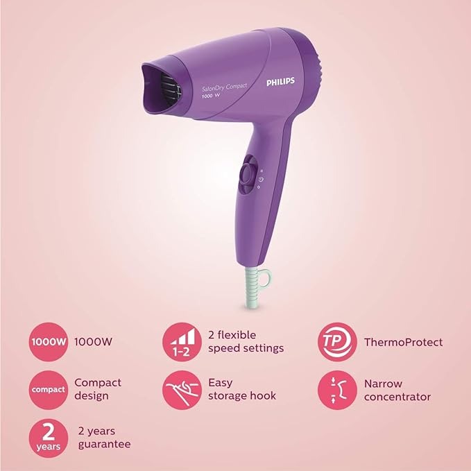 (ITN) PHILIPS Hair Dryer ThermoProtect prevents overhearting SKU787749