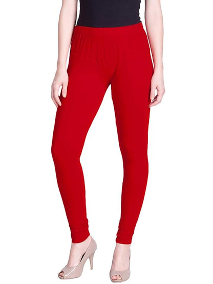 Lyra Women's Slim Fit Hosiery Churidar Legging (RED)