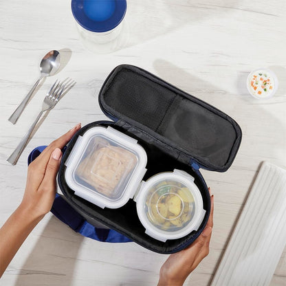 Borosil  Lunchbox | Set of 4  Borosilicate Glass | Microwave & Dishwasher Safe, Leakproof