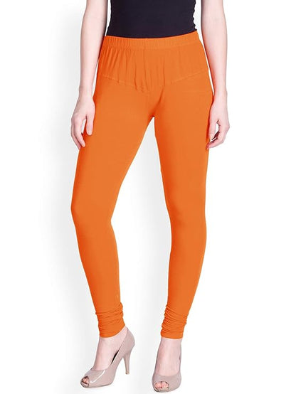 Lyra Women's Slim Fit Hosiery Churidar  Leggings  (RICH ORANGE)