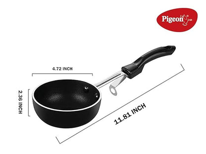  the Pigeon Aluminum Non Stick Tadka Pan The non stick surface ensures easy and healthy cooking 