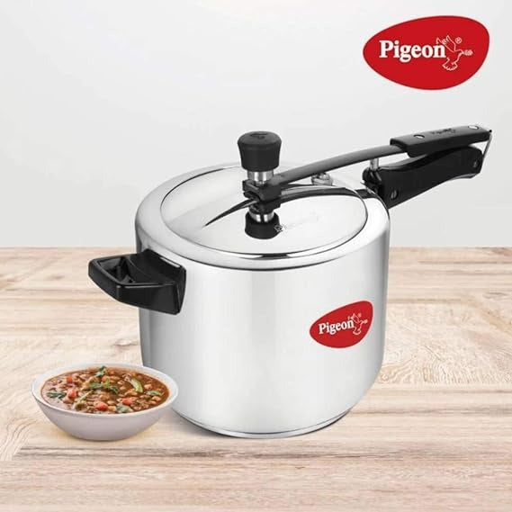  the Pigeon 14500 Stainless Steel Pressure Cooker Its 5 liter capacity and sandwich bottom ensure even heat distribution